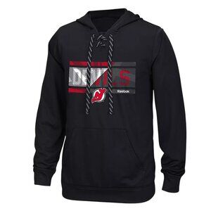 New Hooded Mens Sweatshirt Full Sleeved Reebok Devils Size L